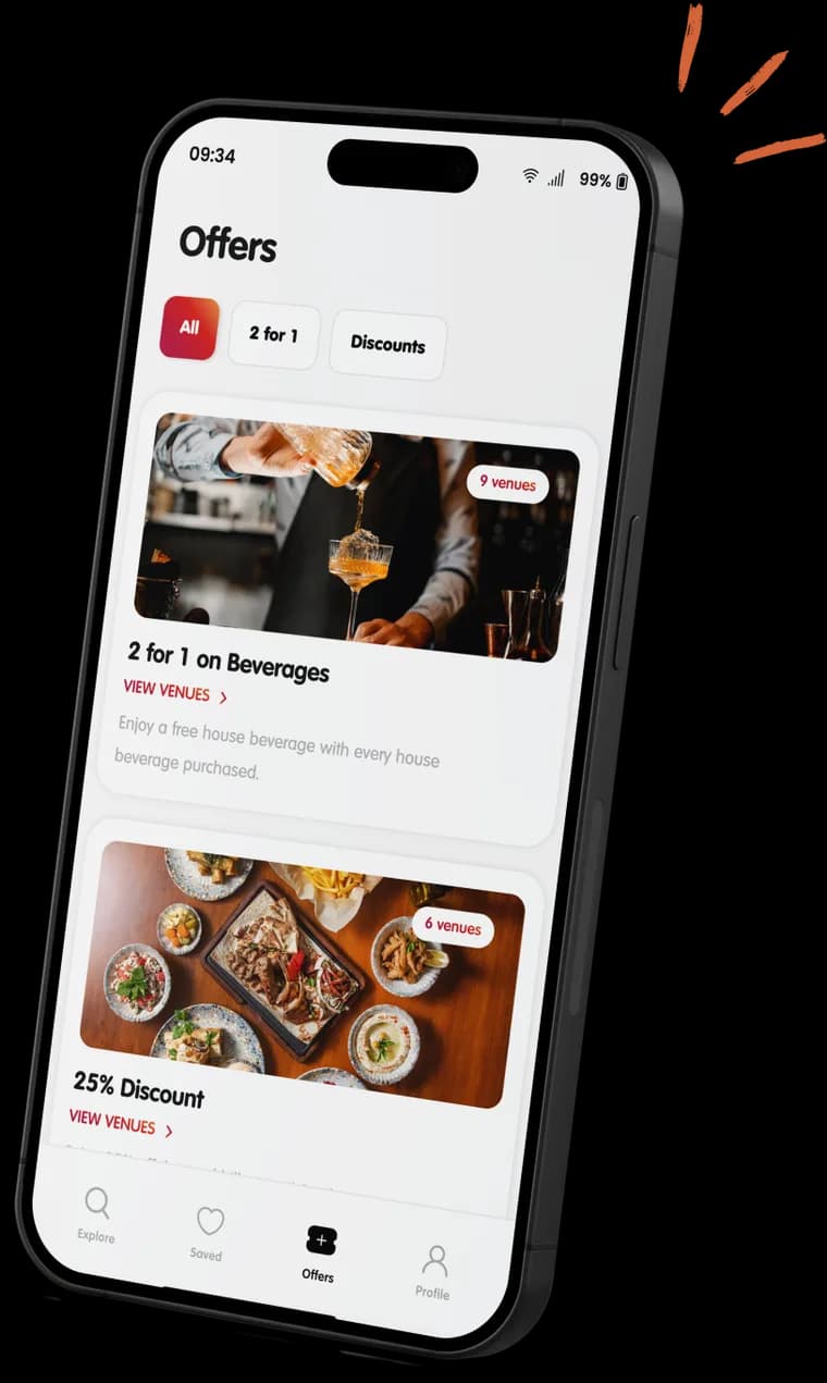 Hoppy app showing exclusive offers